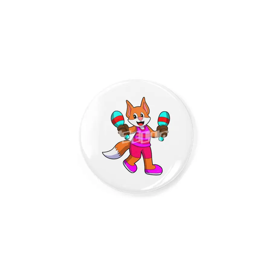 Fox as Singer with Microphone Rozet