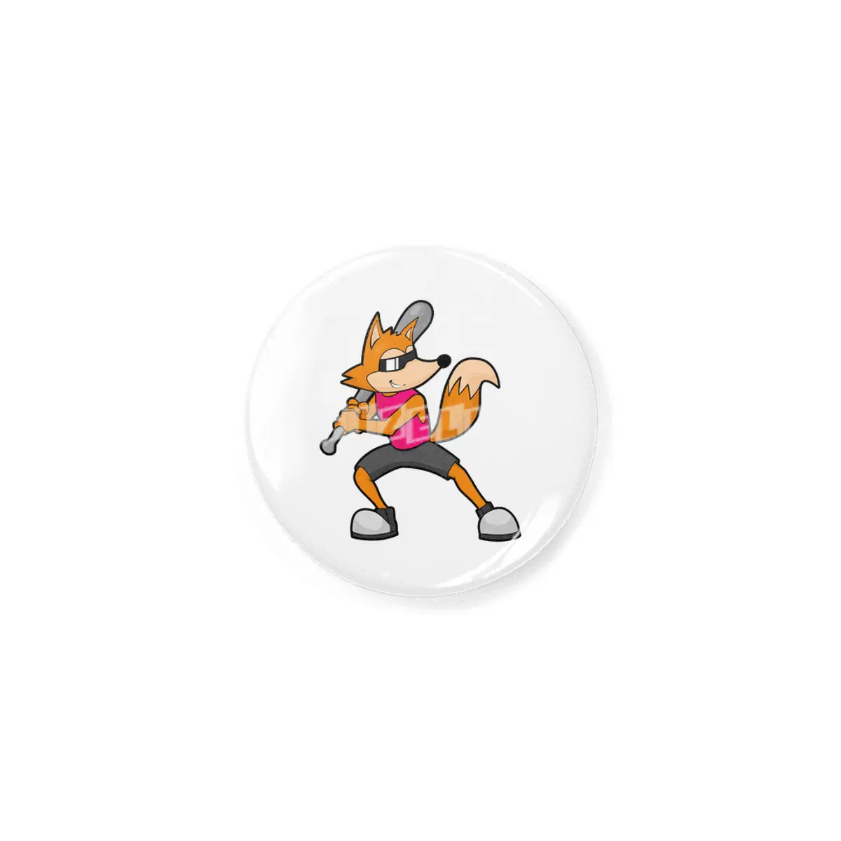 Fox at Baseball with Baseball bat Rozet