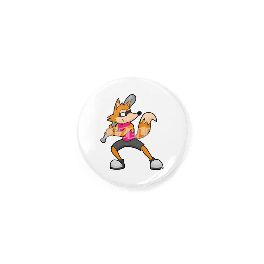 Fox at Baseball with Baseball bat Rozet