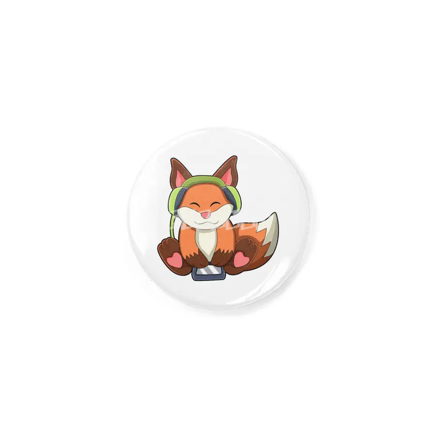 Fox at Music with Headphone Rozet