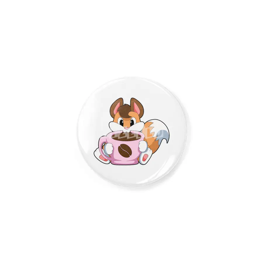 Fox with Cup of Coffee Rozet
