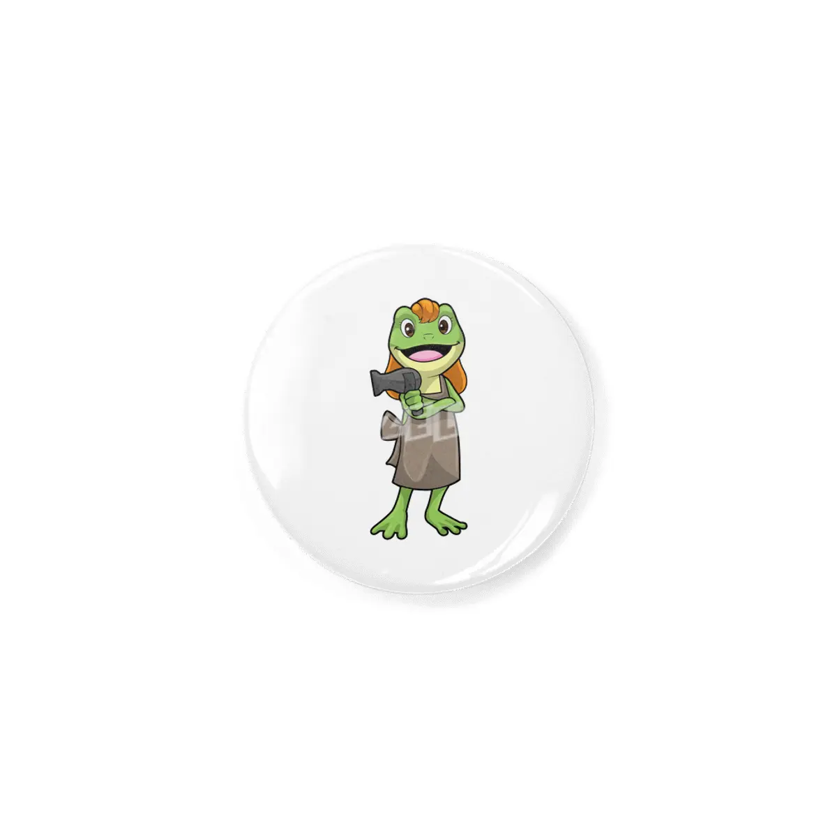 Frog as Hairdresser with Hairdryer Rozet