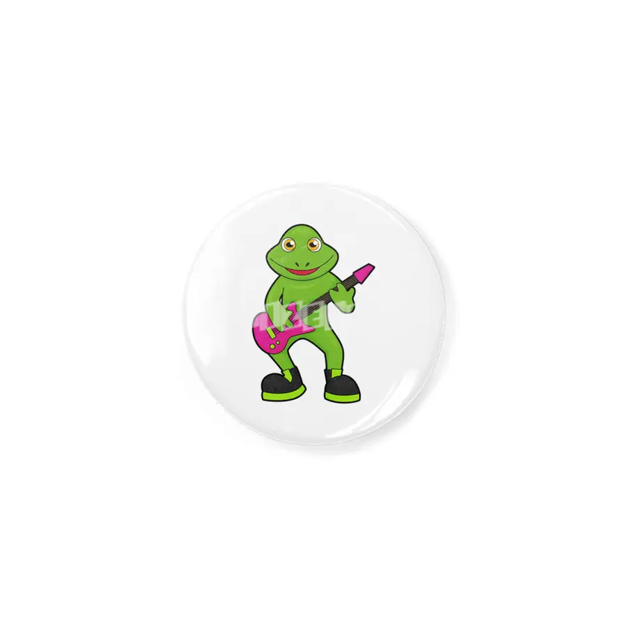 Frog as Musician with Guitar Rozet