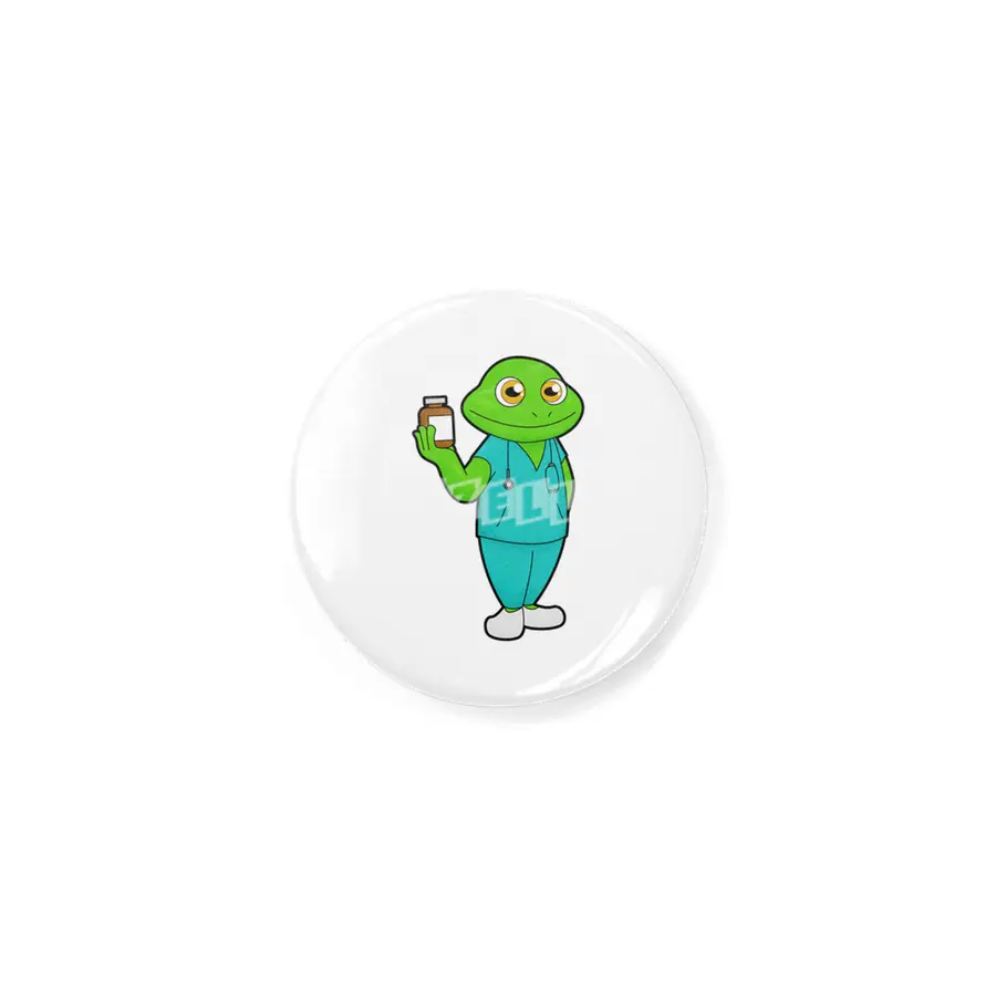 Frog as Nurse with Medicine & Stethoscope Rozet