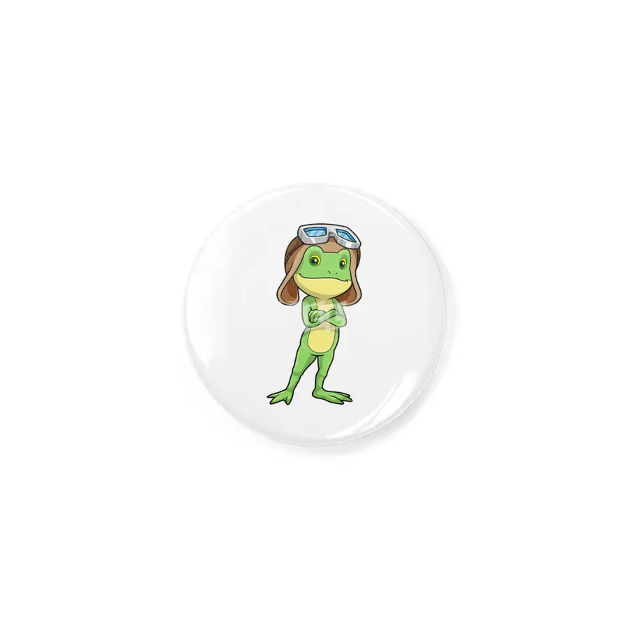 Frog as Pilot with Hat & Glasses Rozet