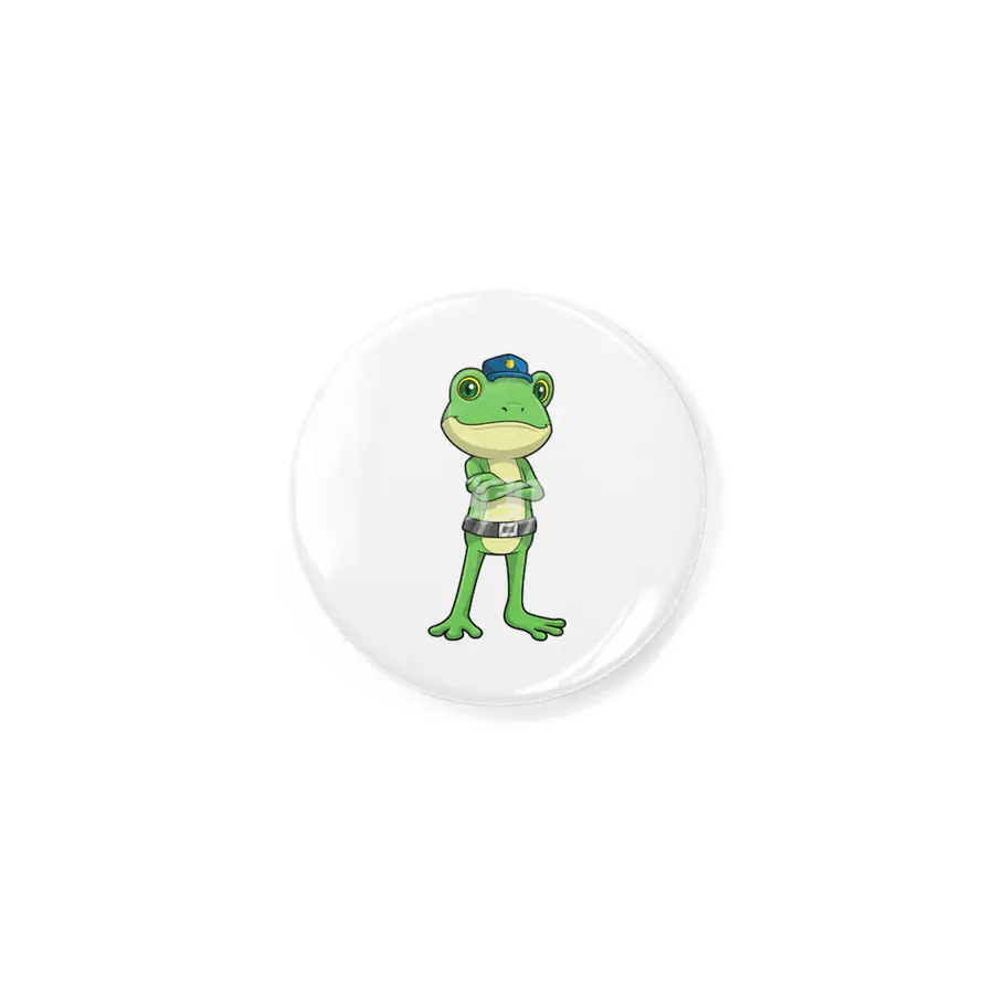 Frog as Police officer with Police hat Rozet