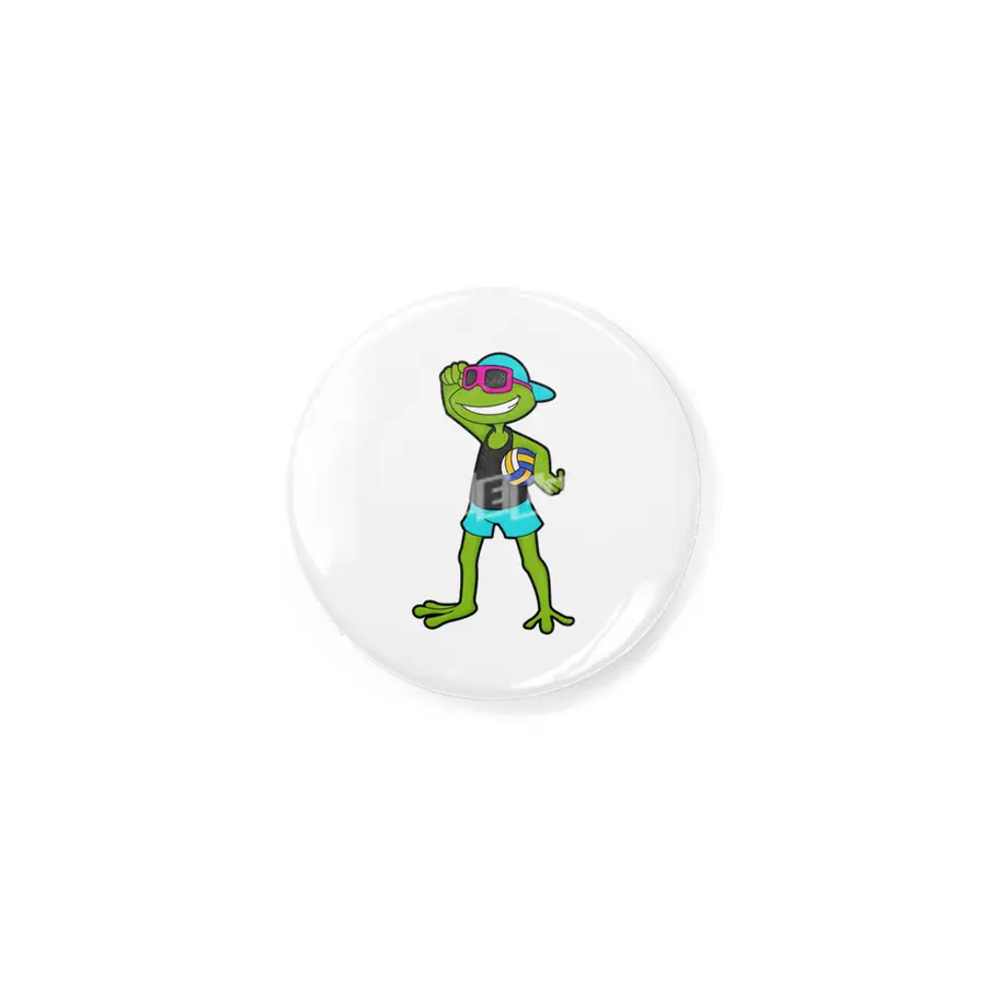 Frog as Volleyball player with Volleyball Rozet