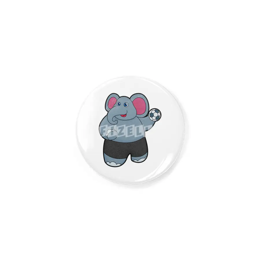 Elephant as Handball player with Handball ball Rozet