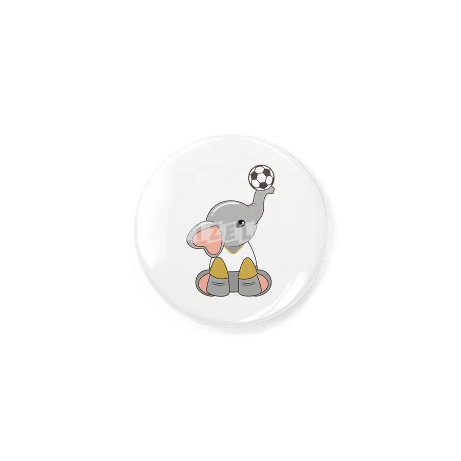 Elephant as Soccer player with Soccer ball Rozet