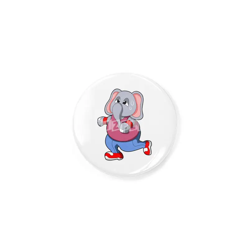 Elephant at Fitness - Jogging with Sweatband Rozet