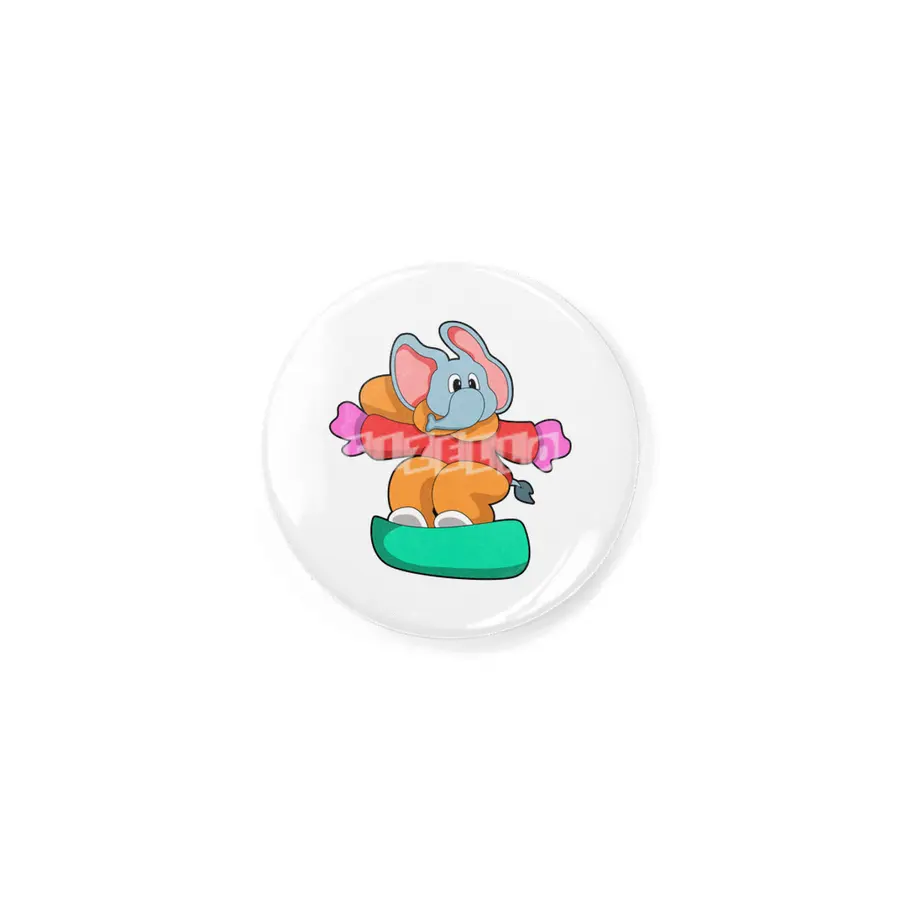 Elephant at Snowboarding with Snowboard Rozet