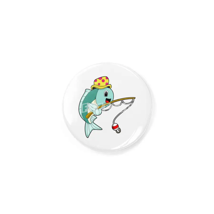 Fish at Fishing with Fishing rod & Hat Rozet