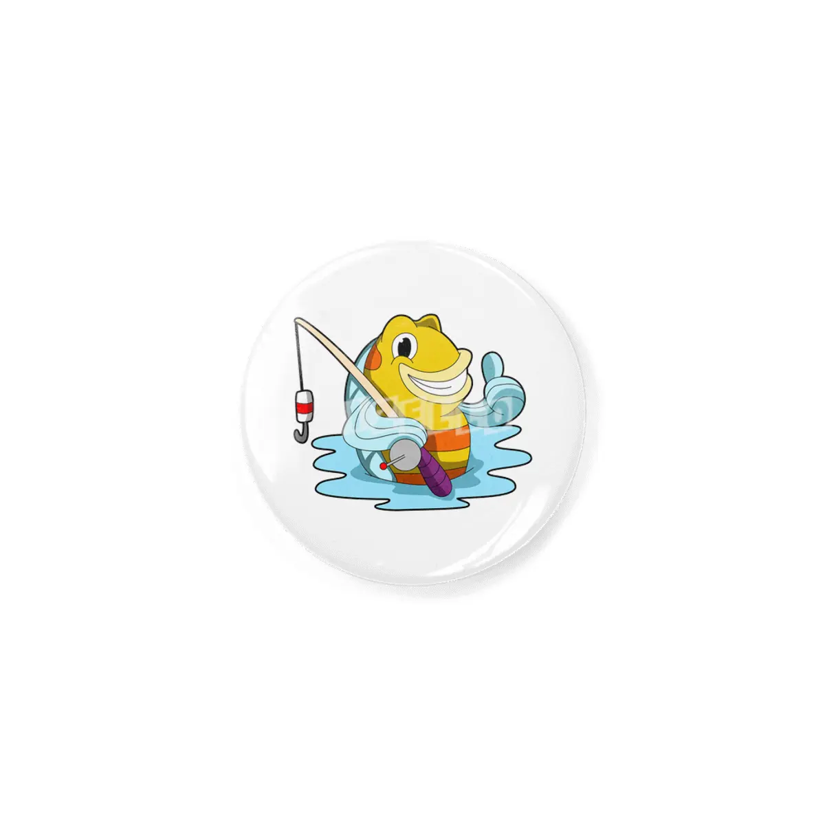 Fish with Fishing rod in Water Rozet