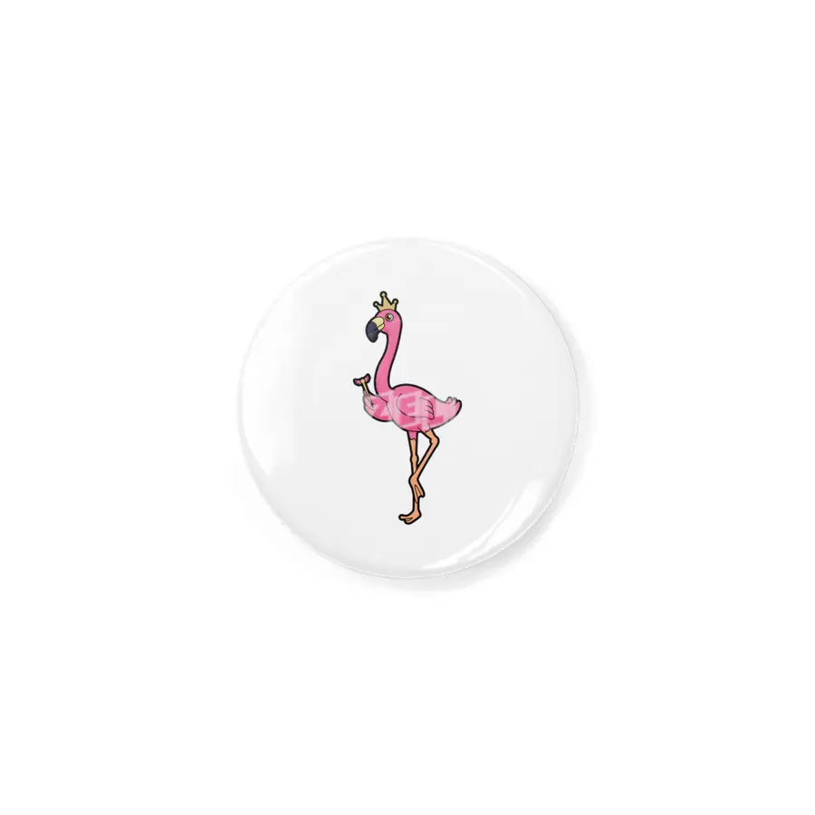 Flamingo as King with Crown & Staff Rozet