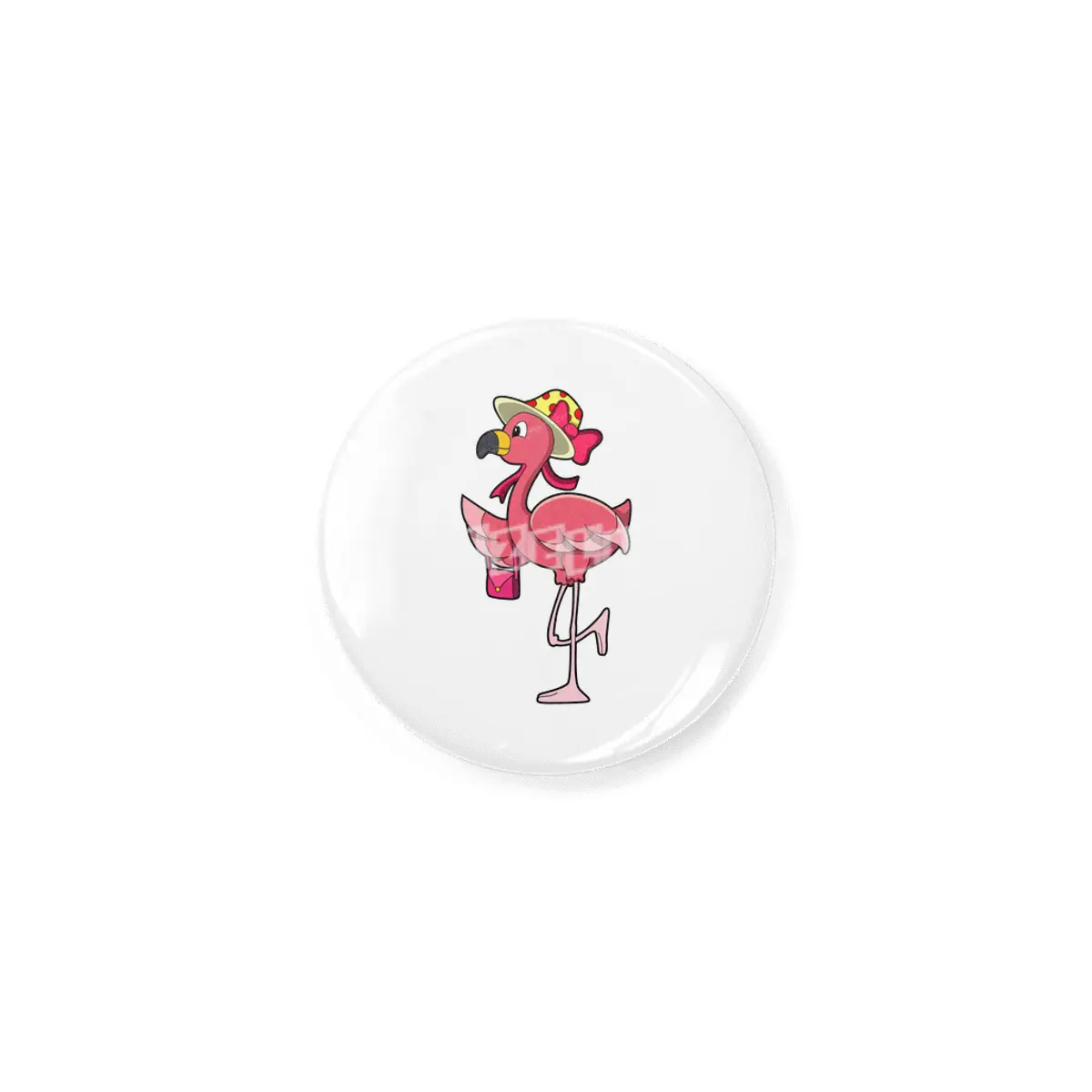 Flamingo with Handbag & Hat Rozet