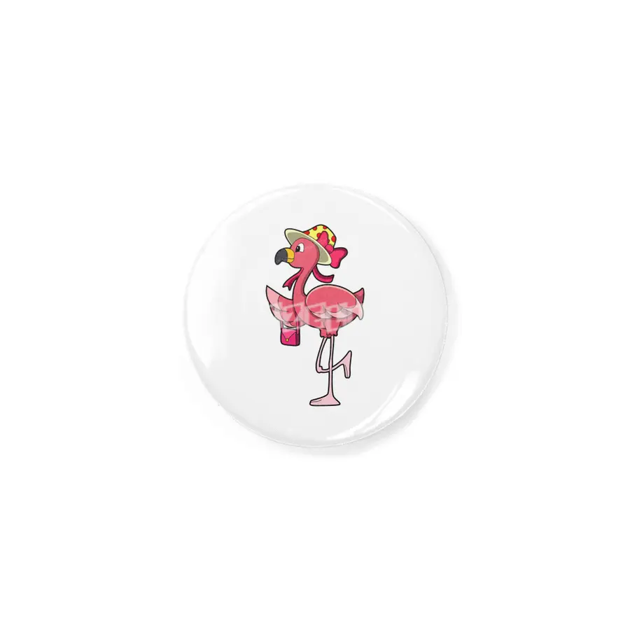Flamingo with Handbag & Hat Rozet