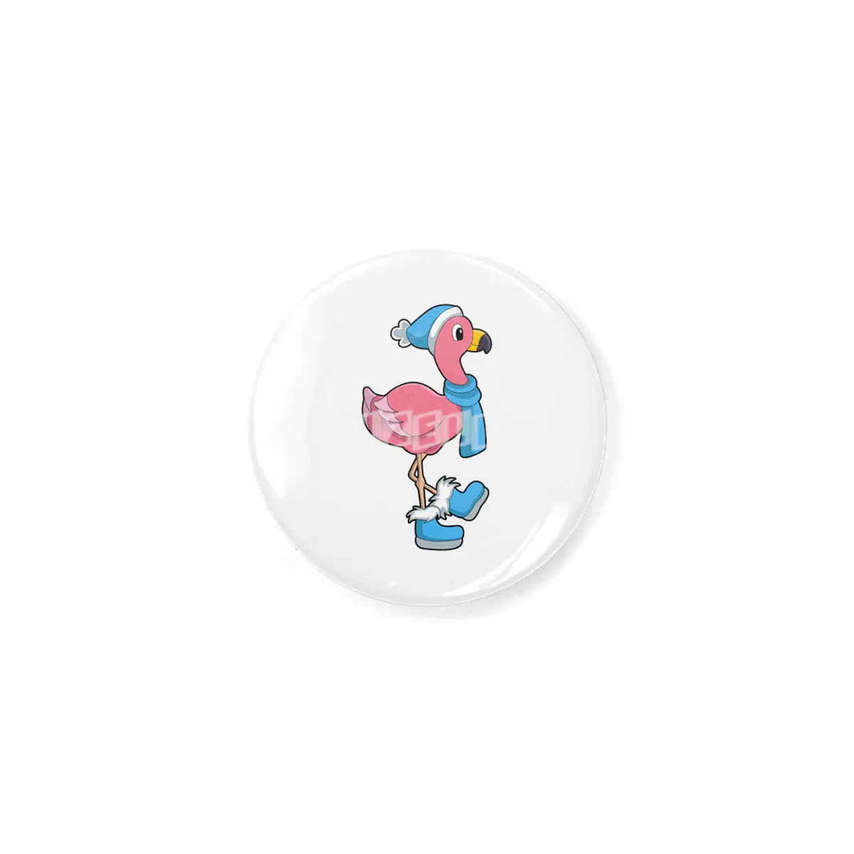 Flamingo with Scarf & Hat Rozet