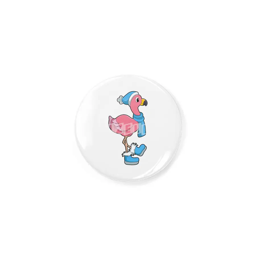Flamingo with Scarf & Hat Rozet
