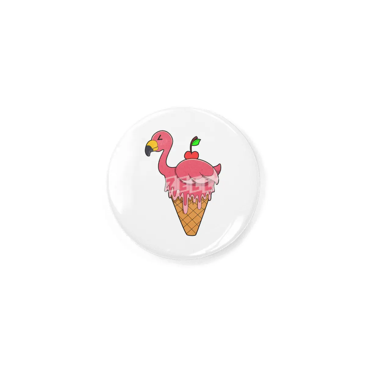 Flamingo with Waffle ice cream & Apple Rozet