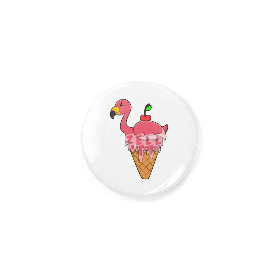 Flamingo with Waffle ice cream & Apple Rozet