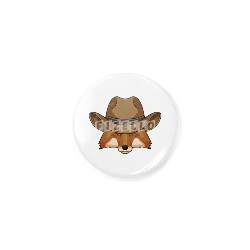 Fox as Cowboy with Hat Rozet