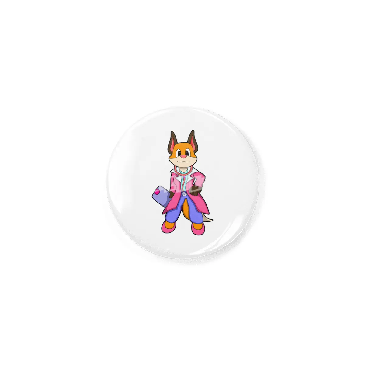 Fox as Doctor with Stethoscope Rozet