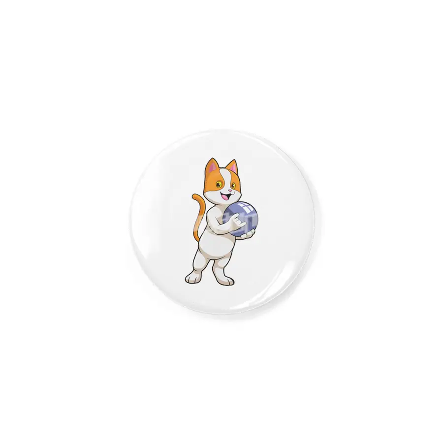 Cat at Bowling with Bowling ball Rozet