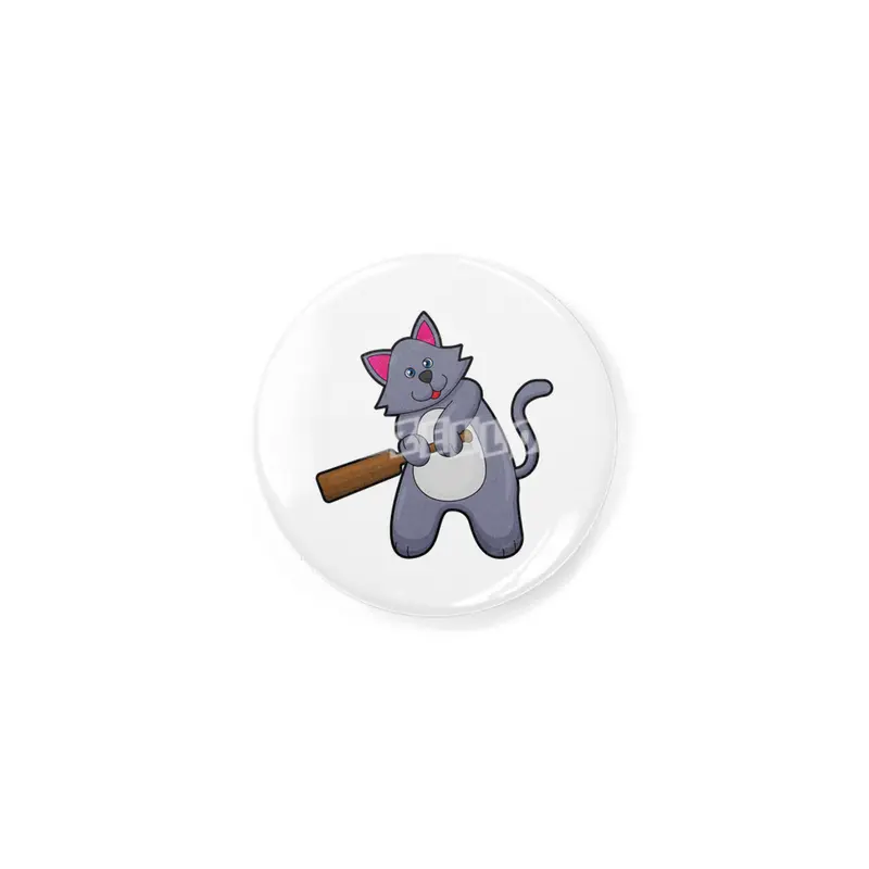 Cat at Cricket with Cricket bat Rozet
