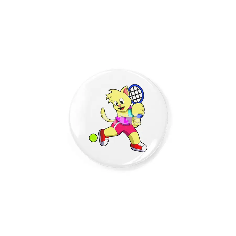 Cat at Tennis with Tennis racket & Tennis ball Rozet
