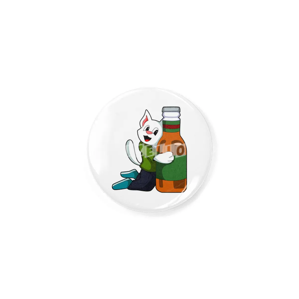 Cat with Bottle of Beer Rozet