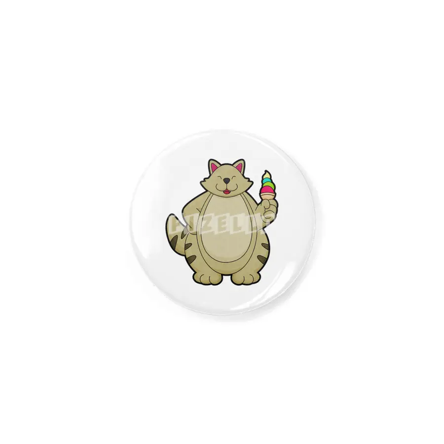 Cat with Waffle ice cream Rozet