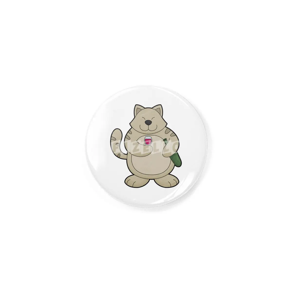 Cat with Wine glass & Wine bottle Rozet