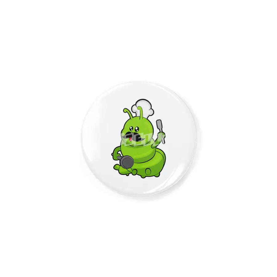 Caterpillar as Cook with Mustache Rozet