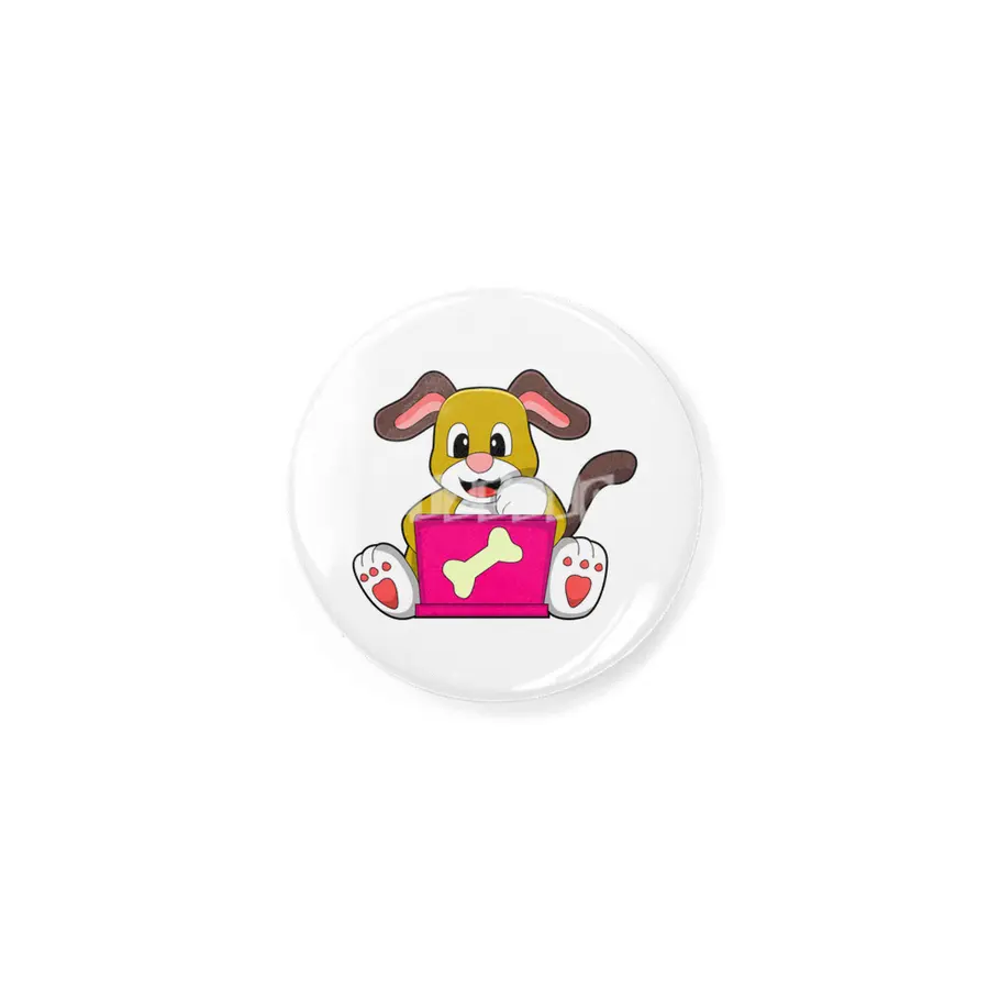Dog with Laptop Rozet
