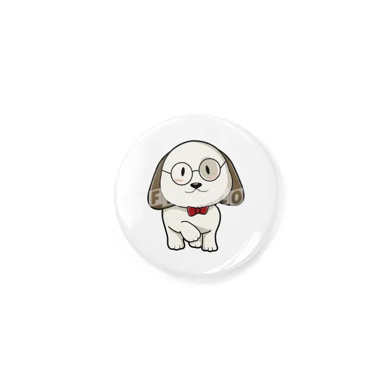 Dog with Tie & Glasses Rozet