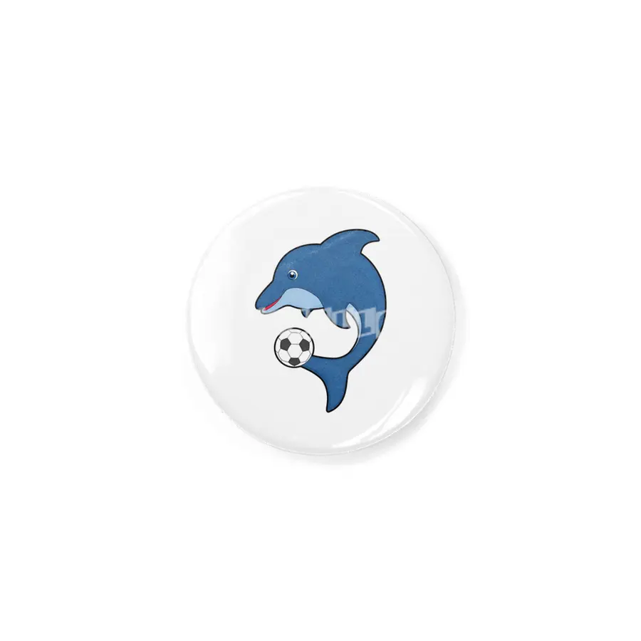 Dolphin as Soccer player with Soccer ball Rozet