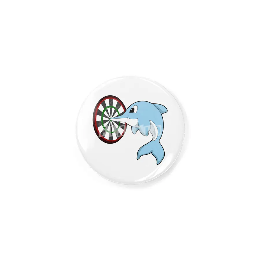 Dolphin at Darts with Dartboard Rozet
