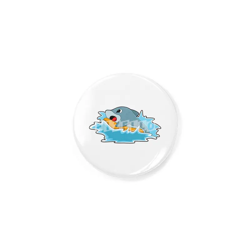 Dolphin at Surfing with Surfboard Rozet