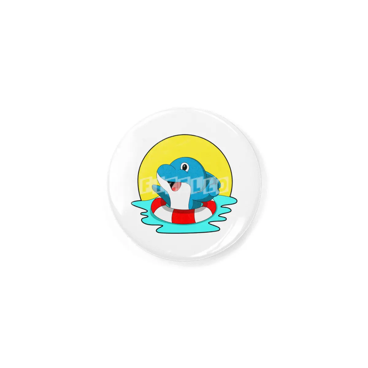 Dolphin at Swimming with Swim ring Rozet