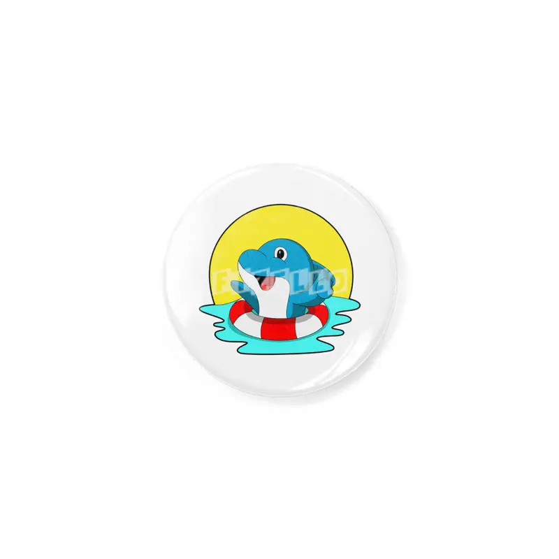 Dolphin at Swimming with Swim ring Rozet