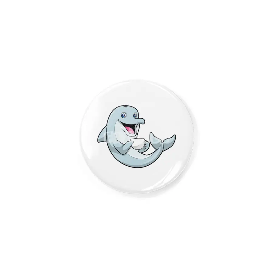Dolphin with Cup of Coffee Rozet