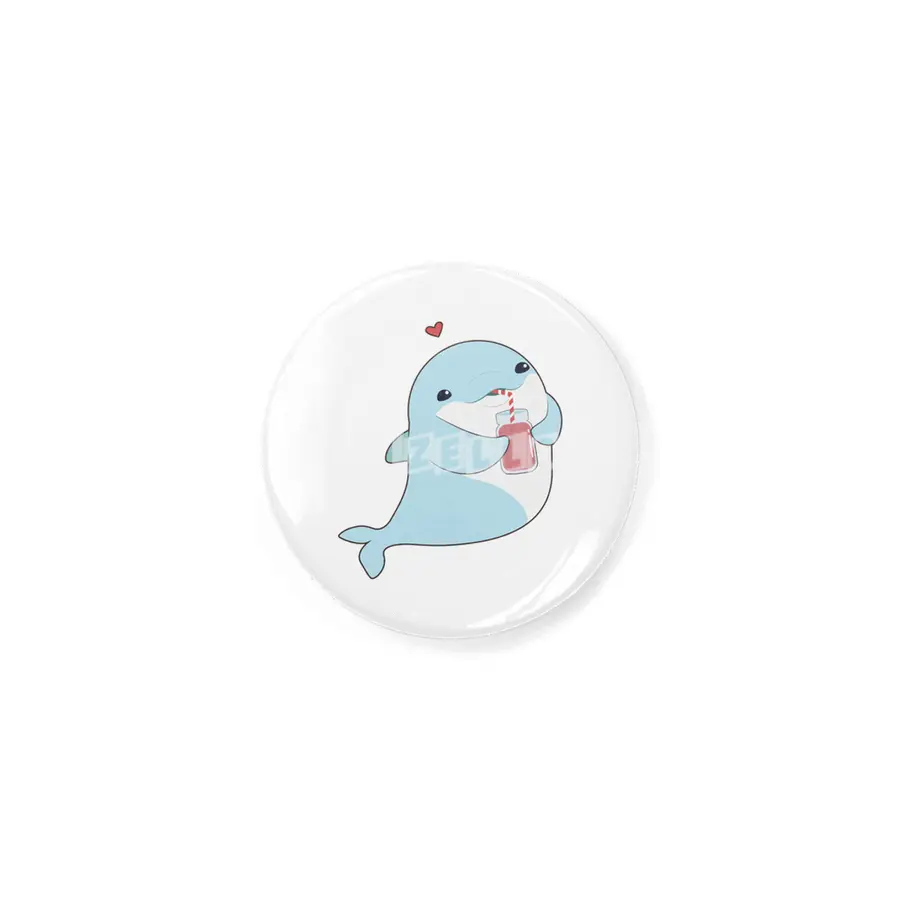 Dolphin with Drink & Heart Rozet