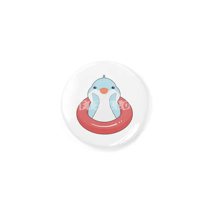 Dolphin with Swim ring Rozet