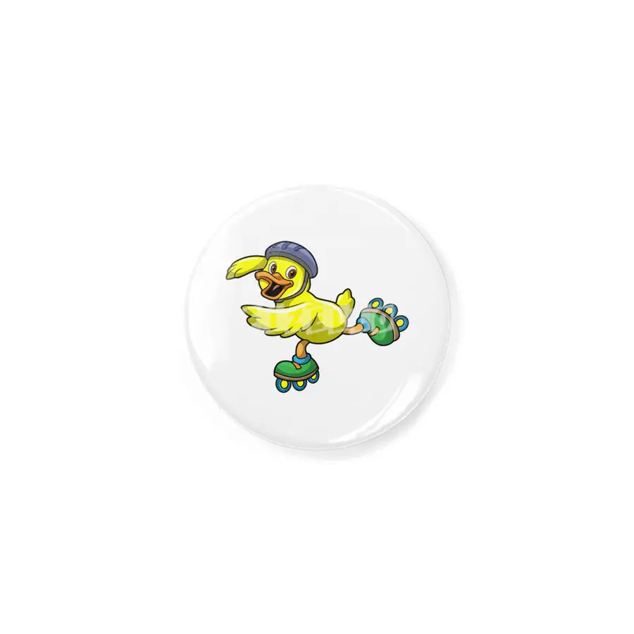 Duck as Skater with Inline skates & Helmet Rozet