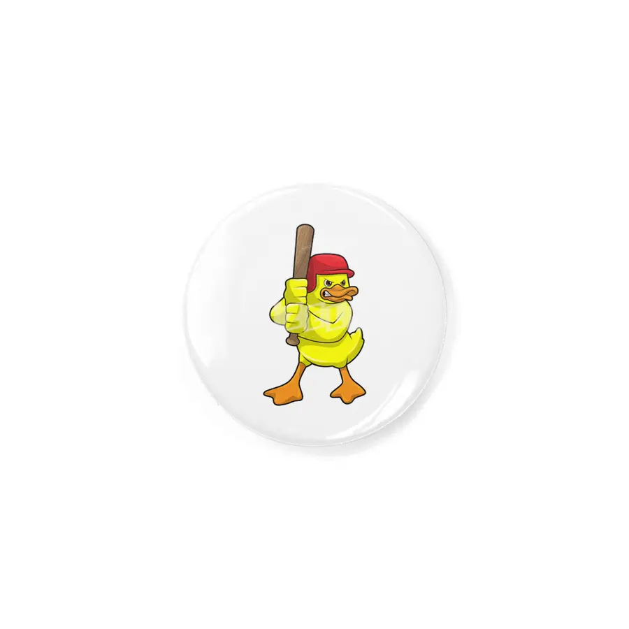 Duck at Baseball with Baseball bat & Cap Rozet