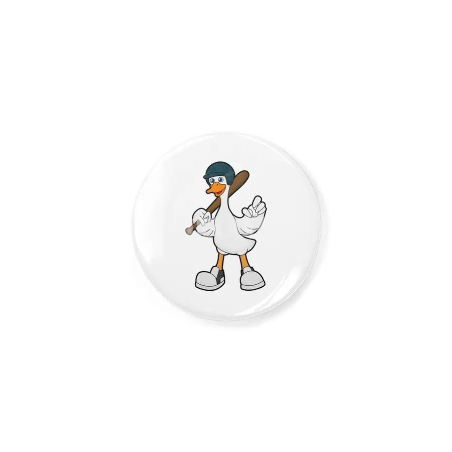 Duck at Baseball with Baseball racket & Helmet Rozet