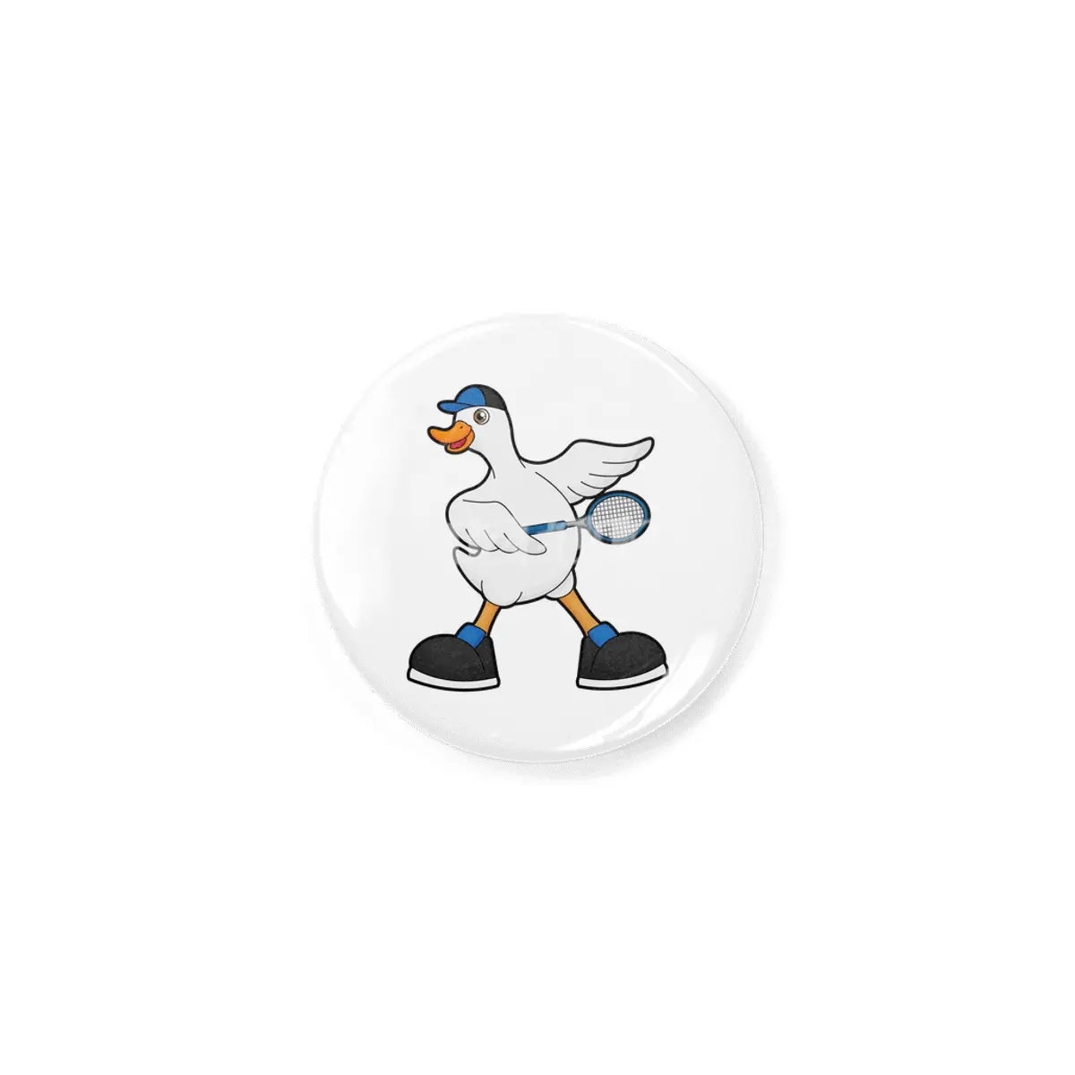 Duck at Tennis with Tennis racket & Cap Rozet