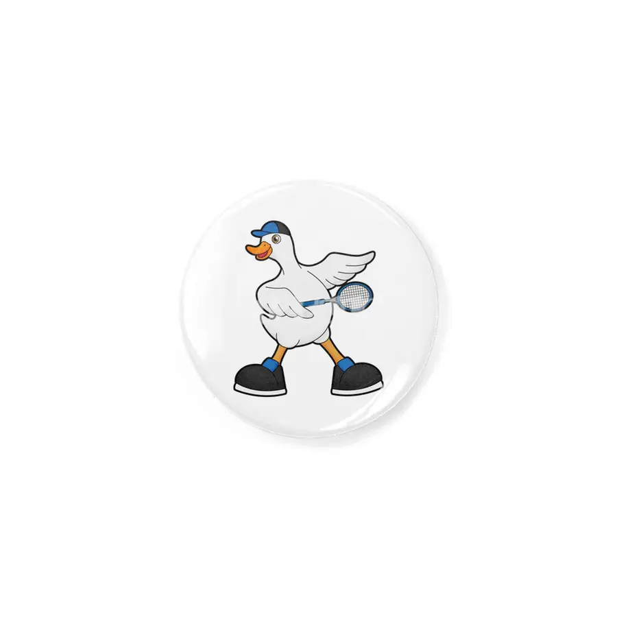 Duck at Tennis with Tennis racket & Cap Rozet