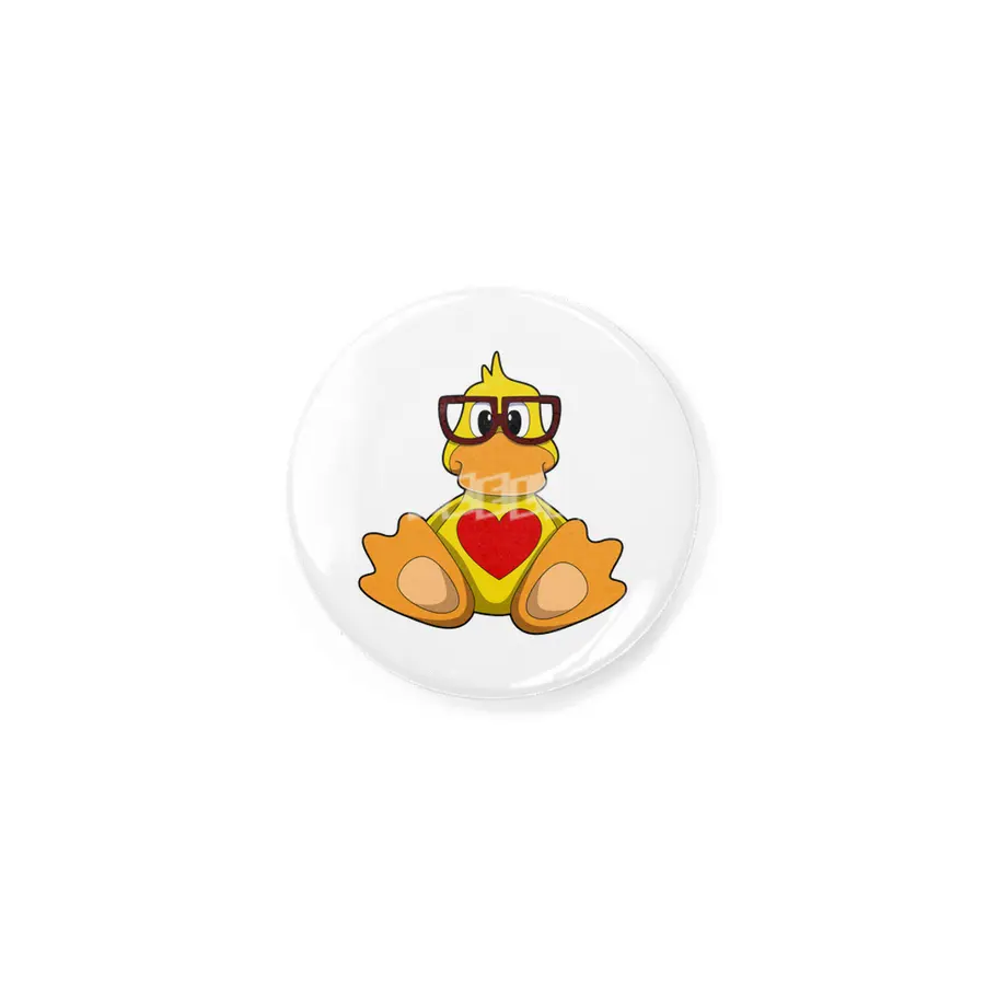 Duck with Heart & Glasses Rozet