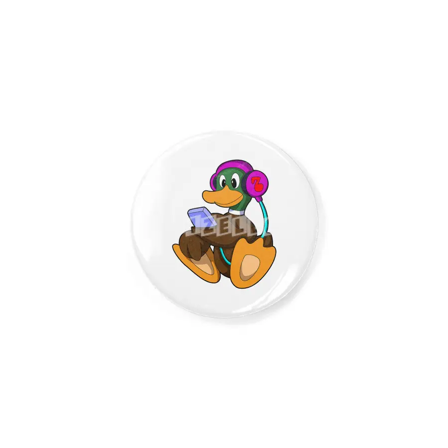 Duck with Phone & Headphone Rozet